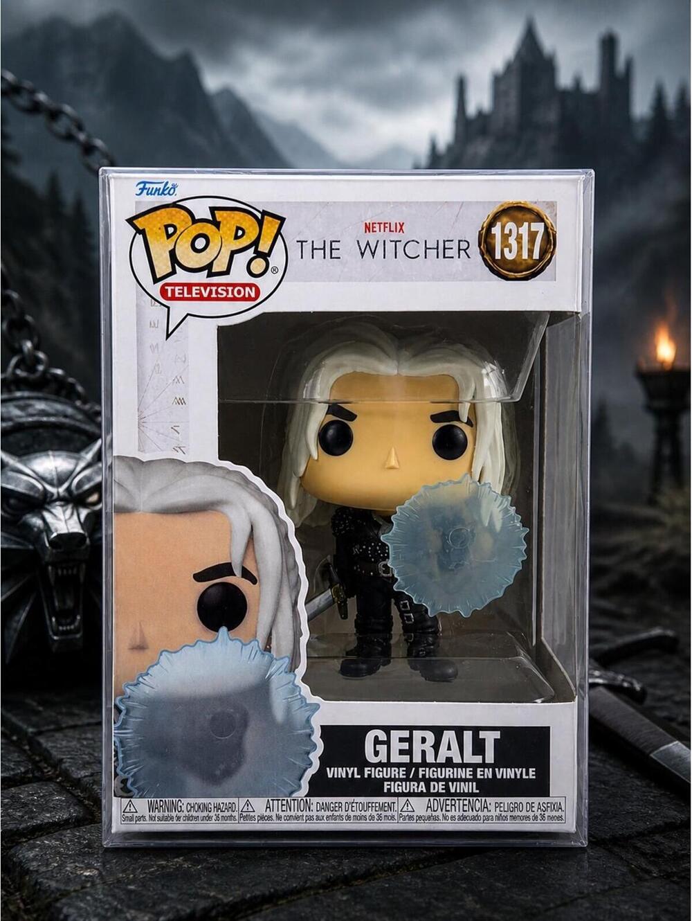 Funko Pop! Geralt #1317 – The Witcher Netflix Vinyl Figure w/ Protector